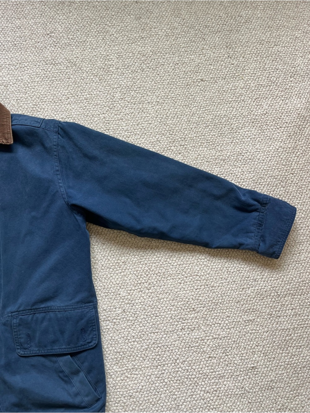 Rubish Women’s Blue Barn Coat Corduroy Collar Plaid Lined Chore Jacket XS - Picture 5 of 7